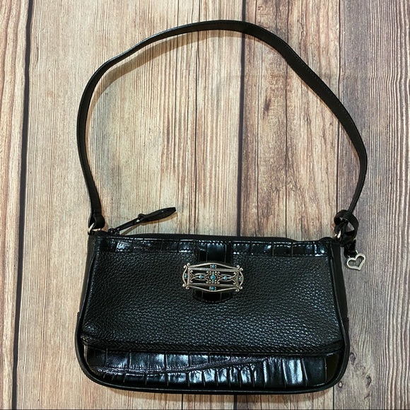 Brighton Handbags - NWOT Brighton | Black Jeweled Mini Shoulder Bag